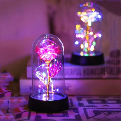 Glass Rose Night Light