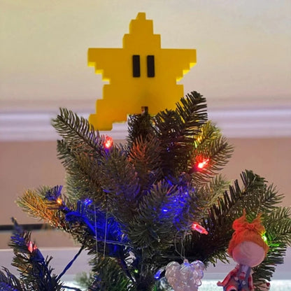 3D Pixel Star Christmas Tree Topper